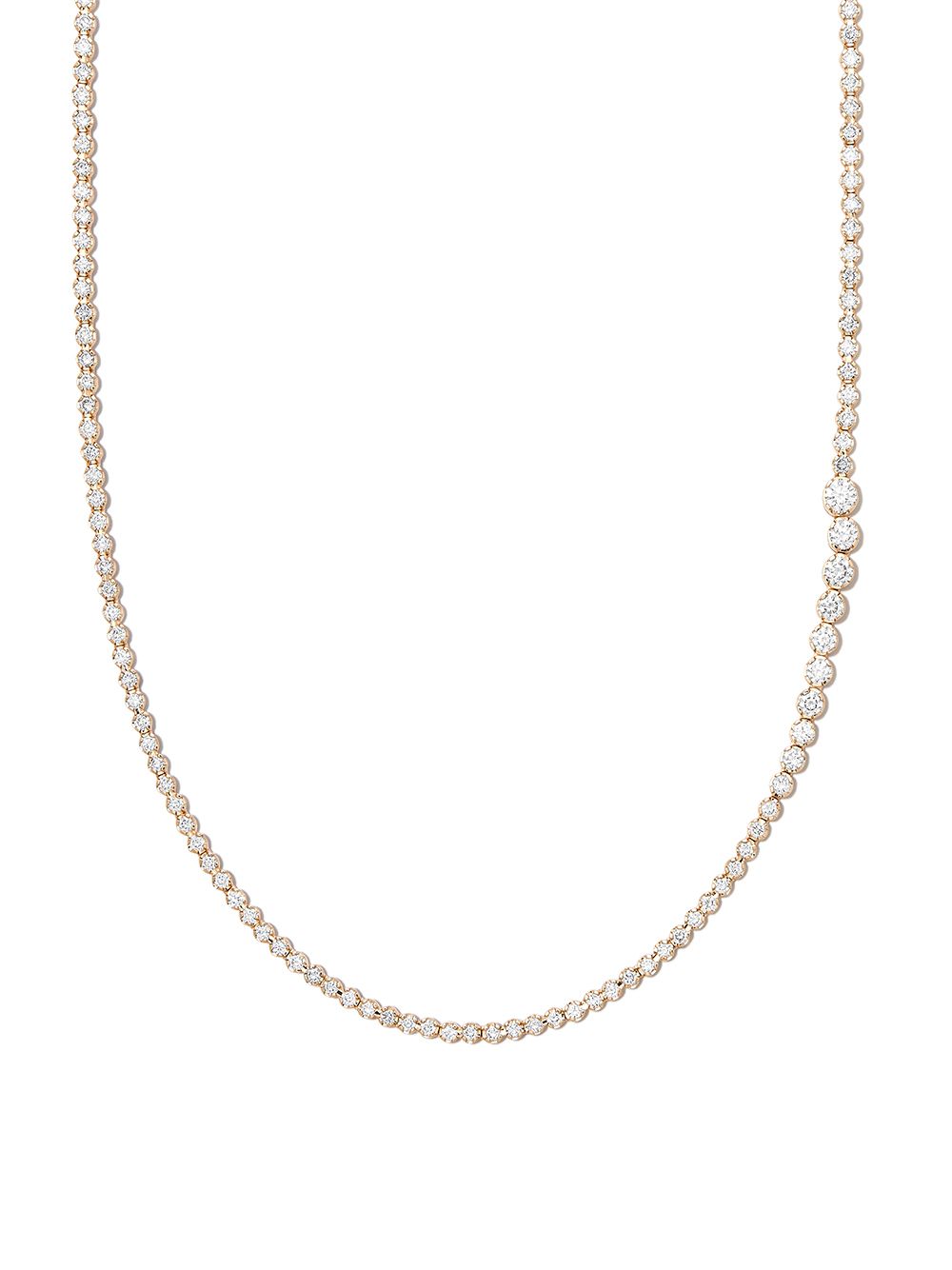 Sophie Bille Brahe 18kt yellow gold diamond tennis necklace