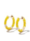 Yvonne Léon 9kt yellow gold diamond hoop earrings