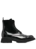 Alexander McQueen lace-up leather ankle boots - Black
