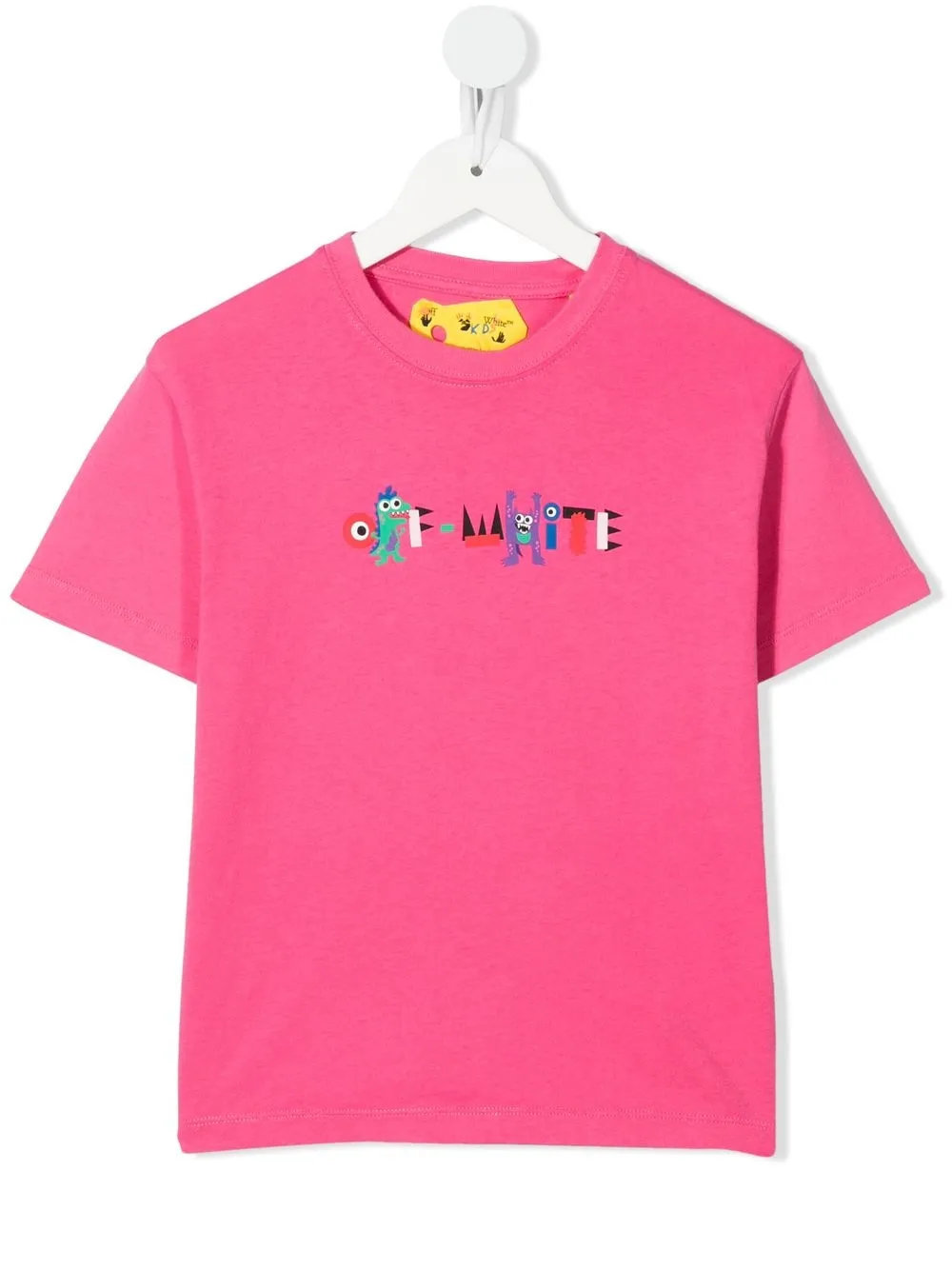 

Off-White Kids playera con monstruo estampado - Rosado