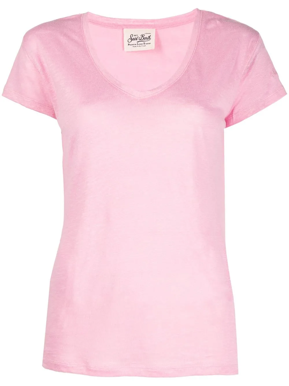 

MC2 Saint Barth playera con cuello en V - Rosado