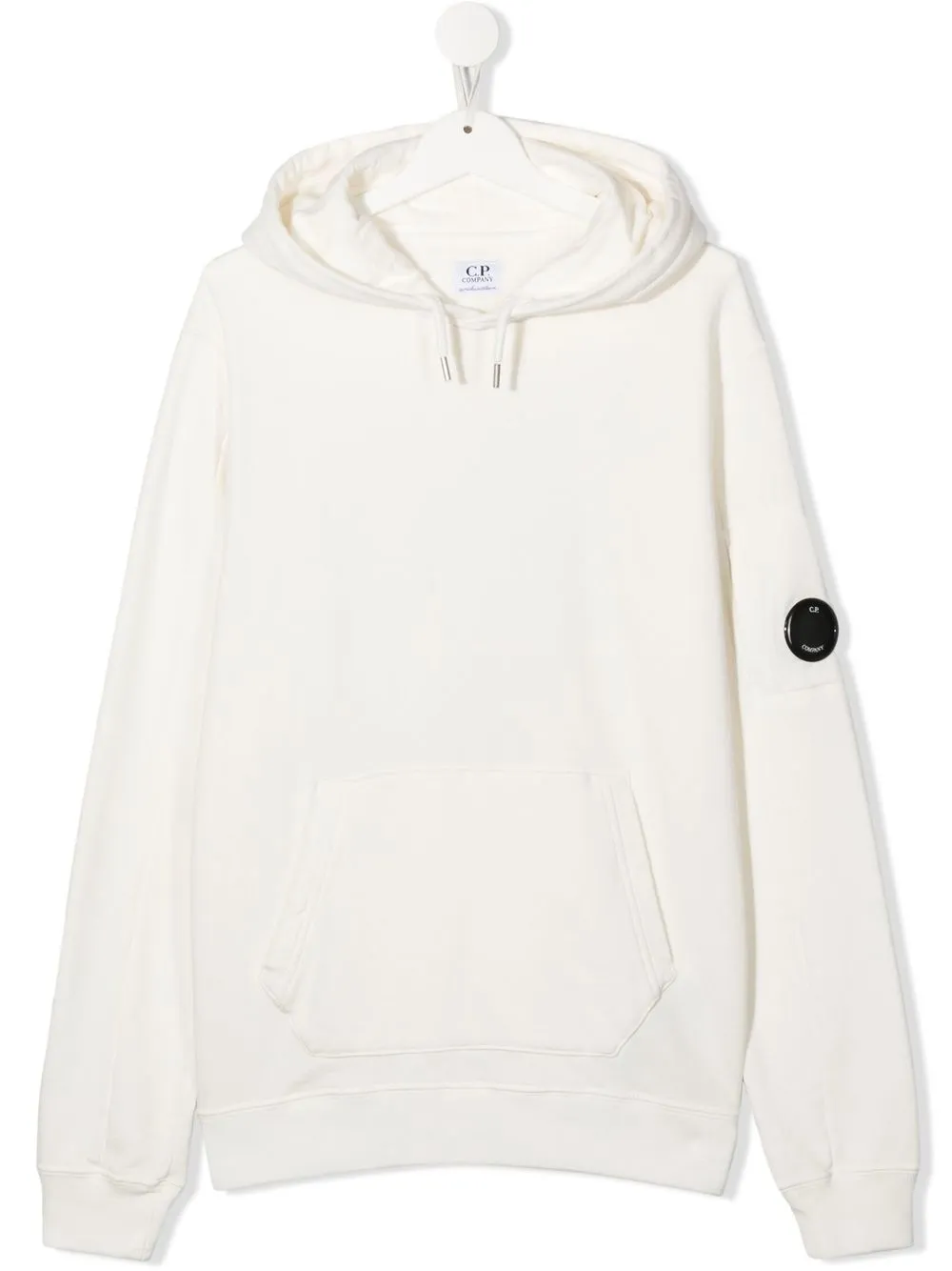 C.P. Company Kids Hoodie met logopatch Wit