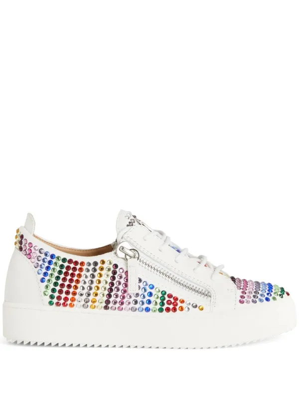 Giuseppe Zanotti Gail Strass Sneakers White FARFETCH PH