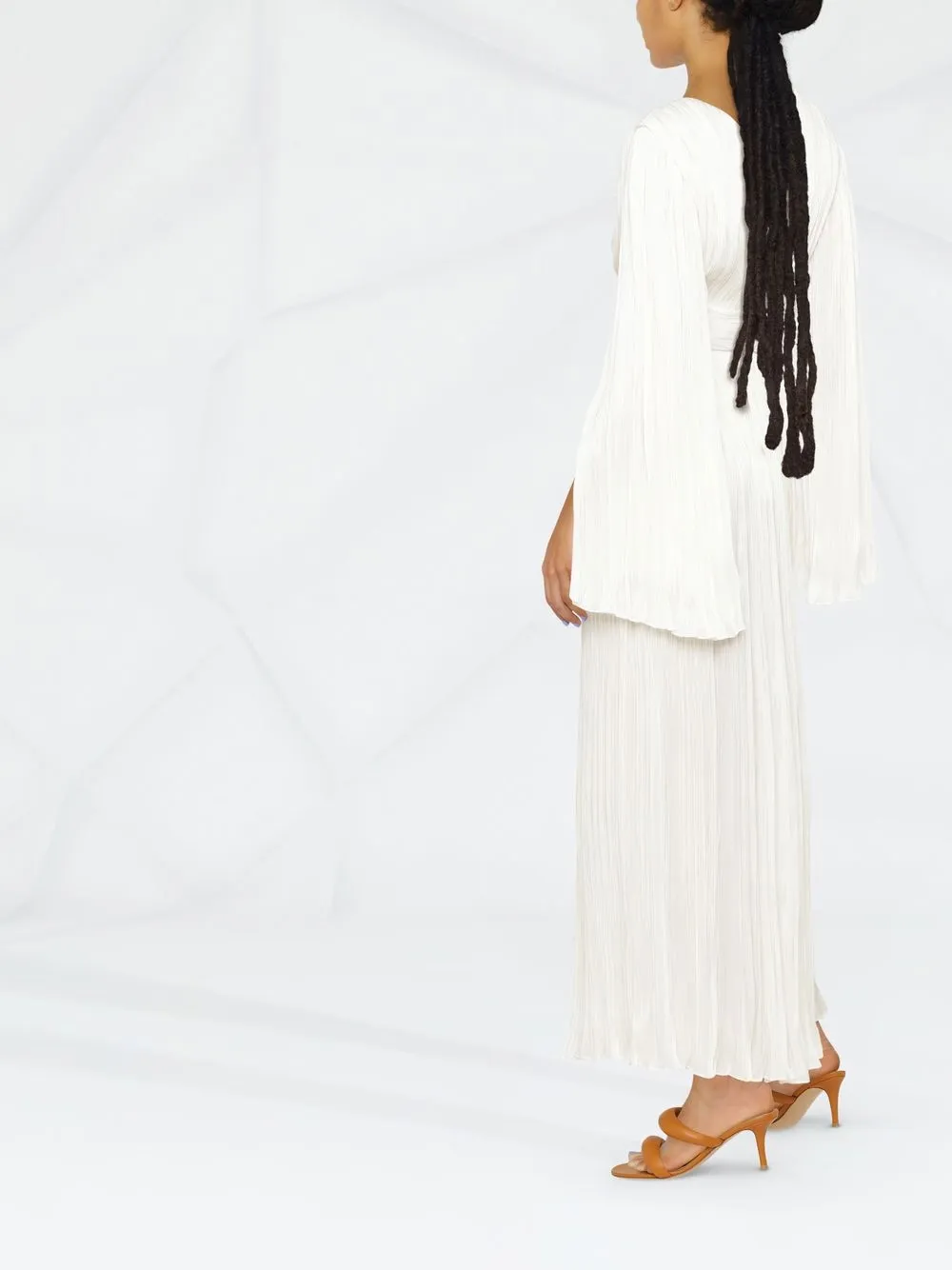  V:pm Atelier Plissierte Robe   Weiß 