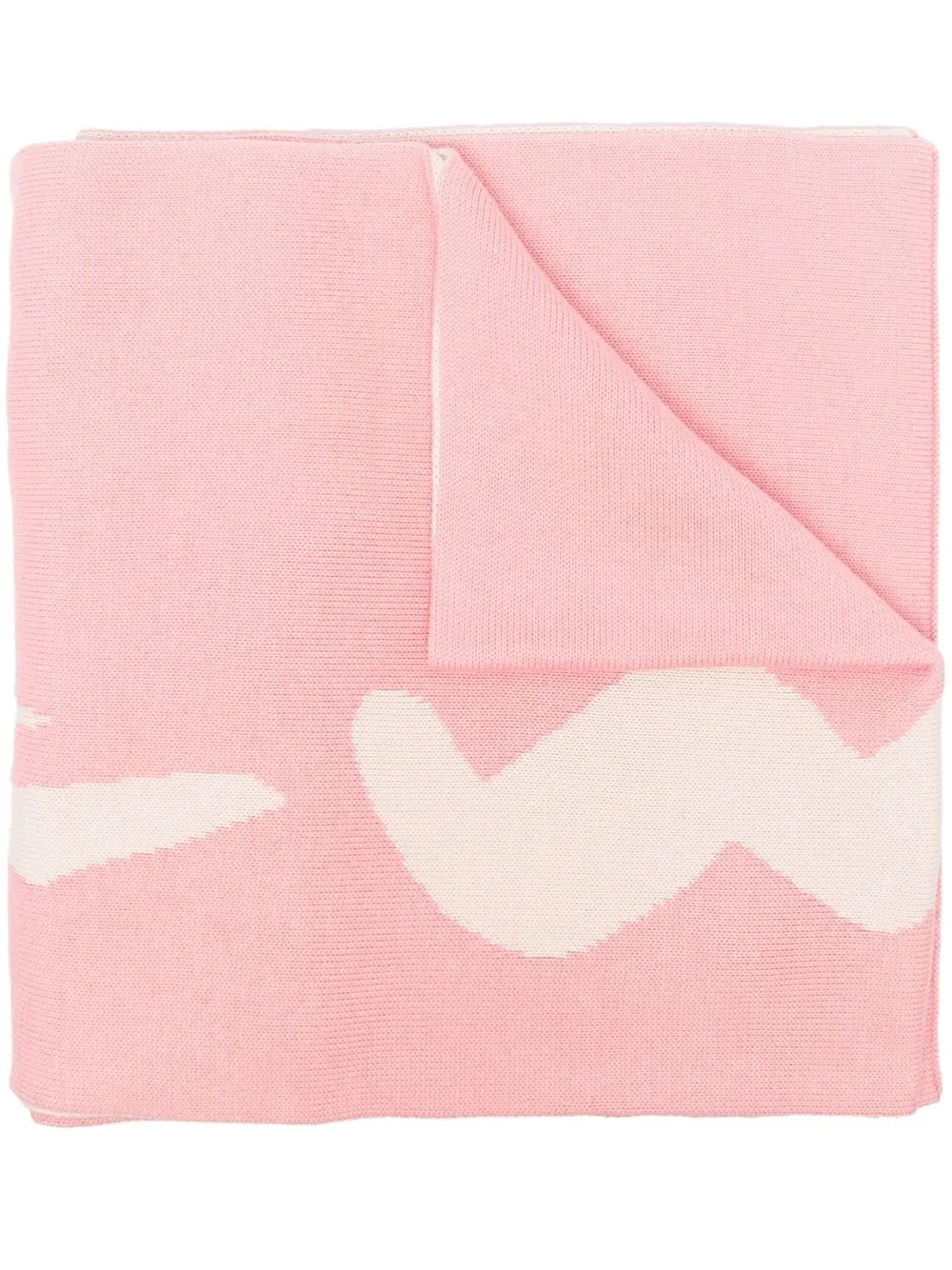 

Off-White logo-intarsia knitted scarf - Pink