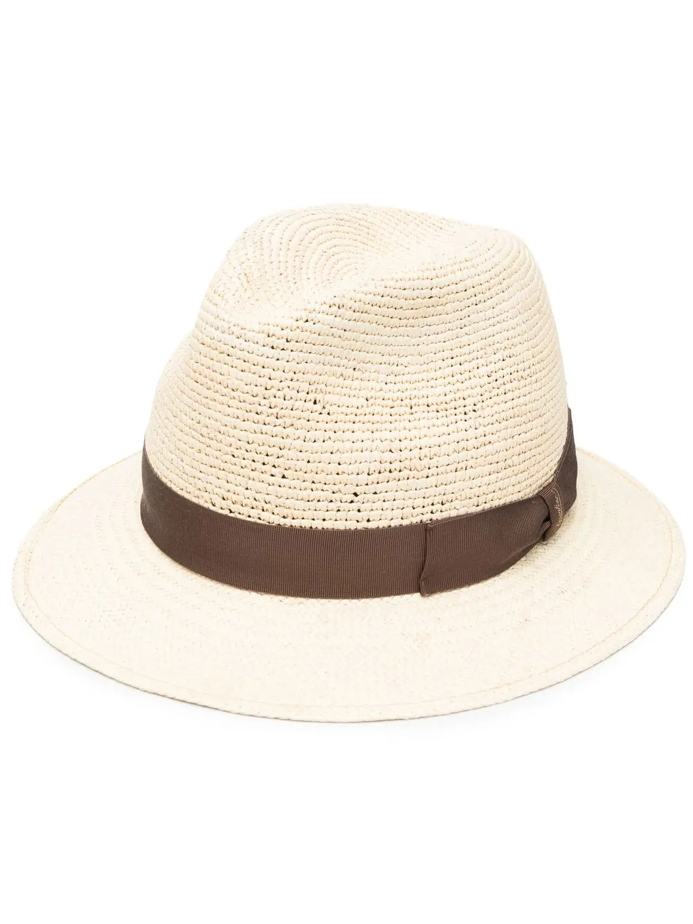 

Borsalino ribbon-detail sun hat - Neutrals