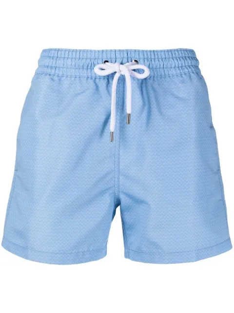 Frescobol Carioca shorts de playa con estampado en zigzag