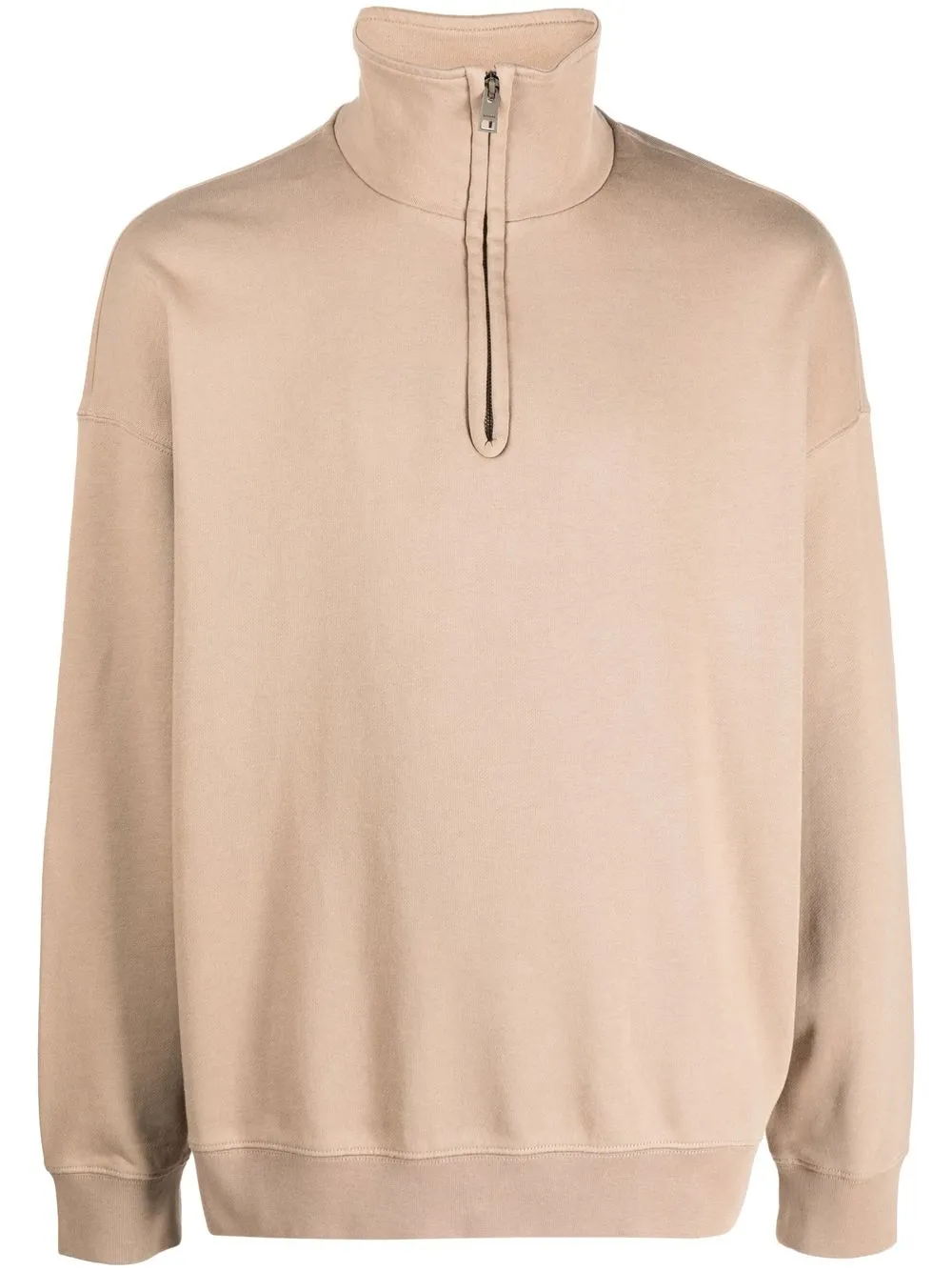 

SANDRO roll-neck organic cotton sweatshirt - Neutrals