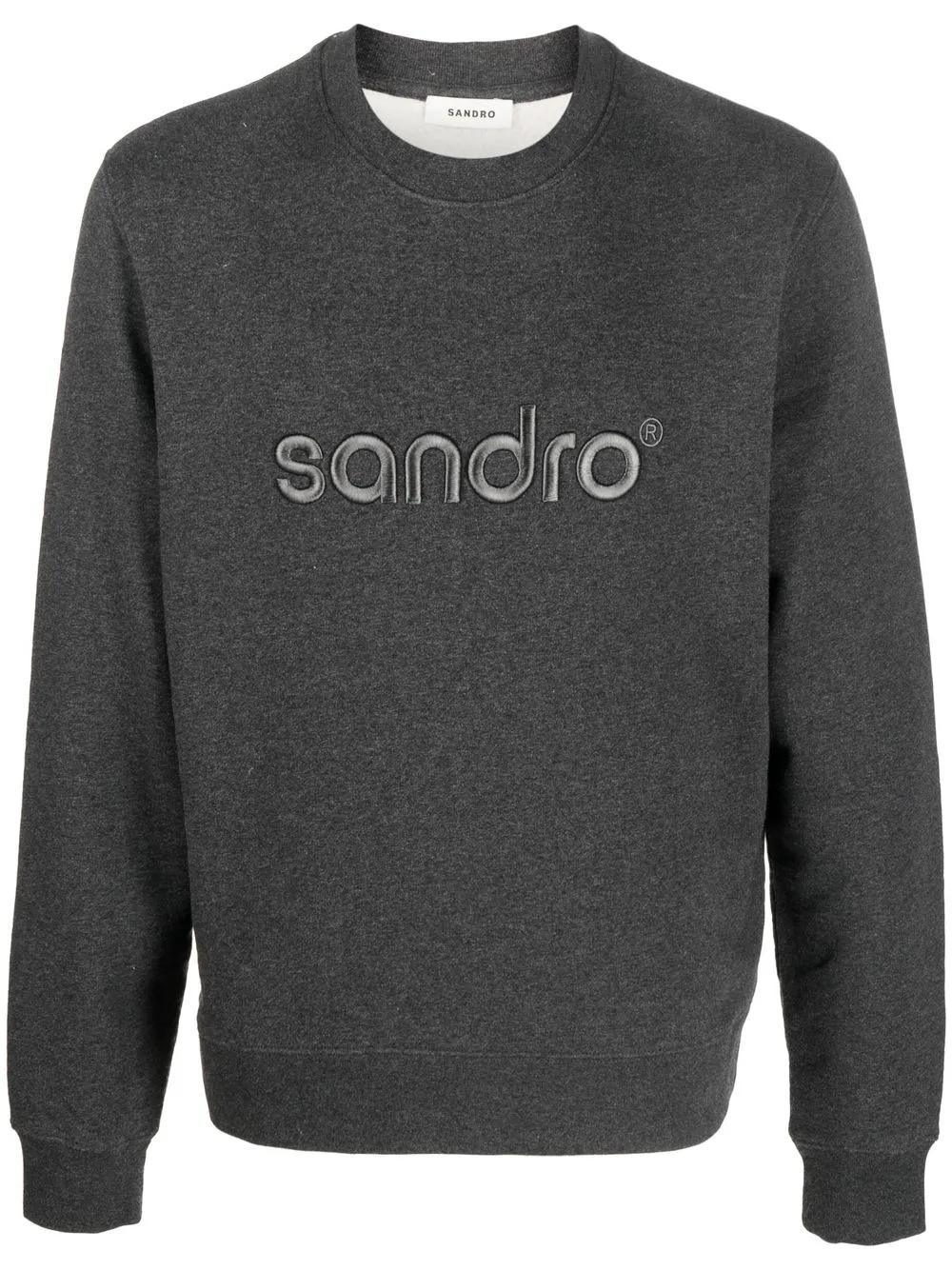 

SANDRO logo-embroidered crew-neck sweatshirt - Grey