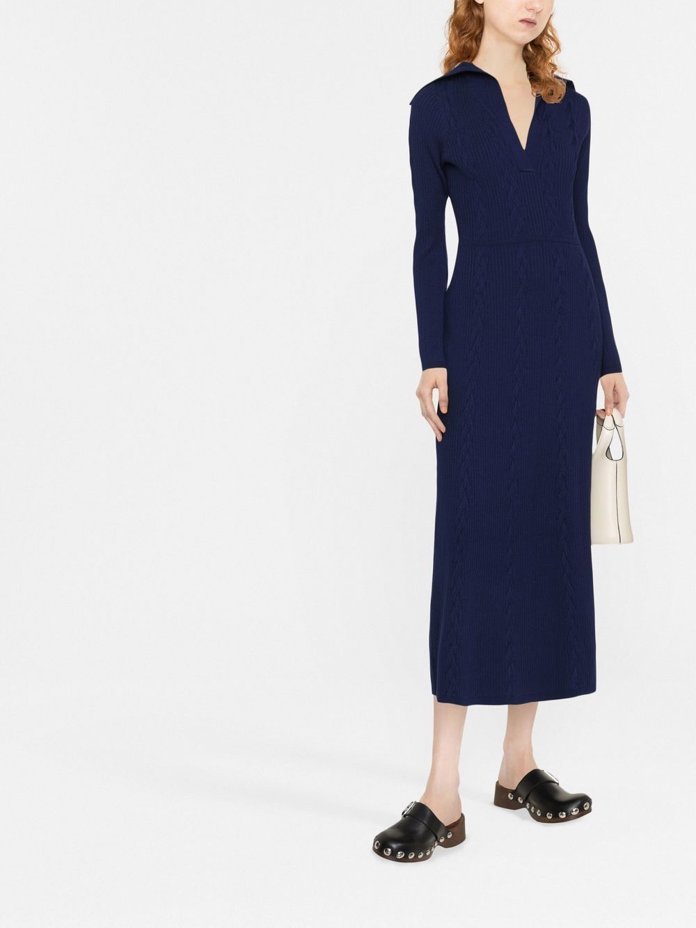 SANDRO Amalie Knitted Midi Dress - Farfetch