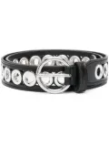 SANDRO eyelet-detail leather belt - Black