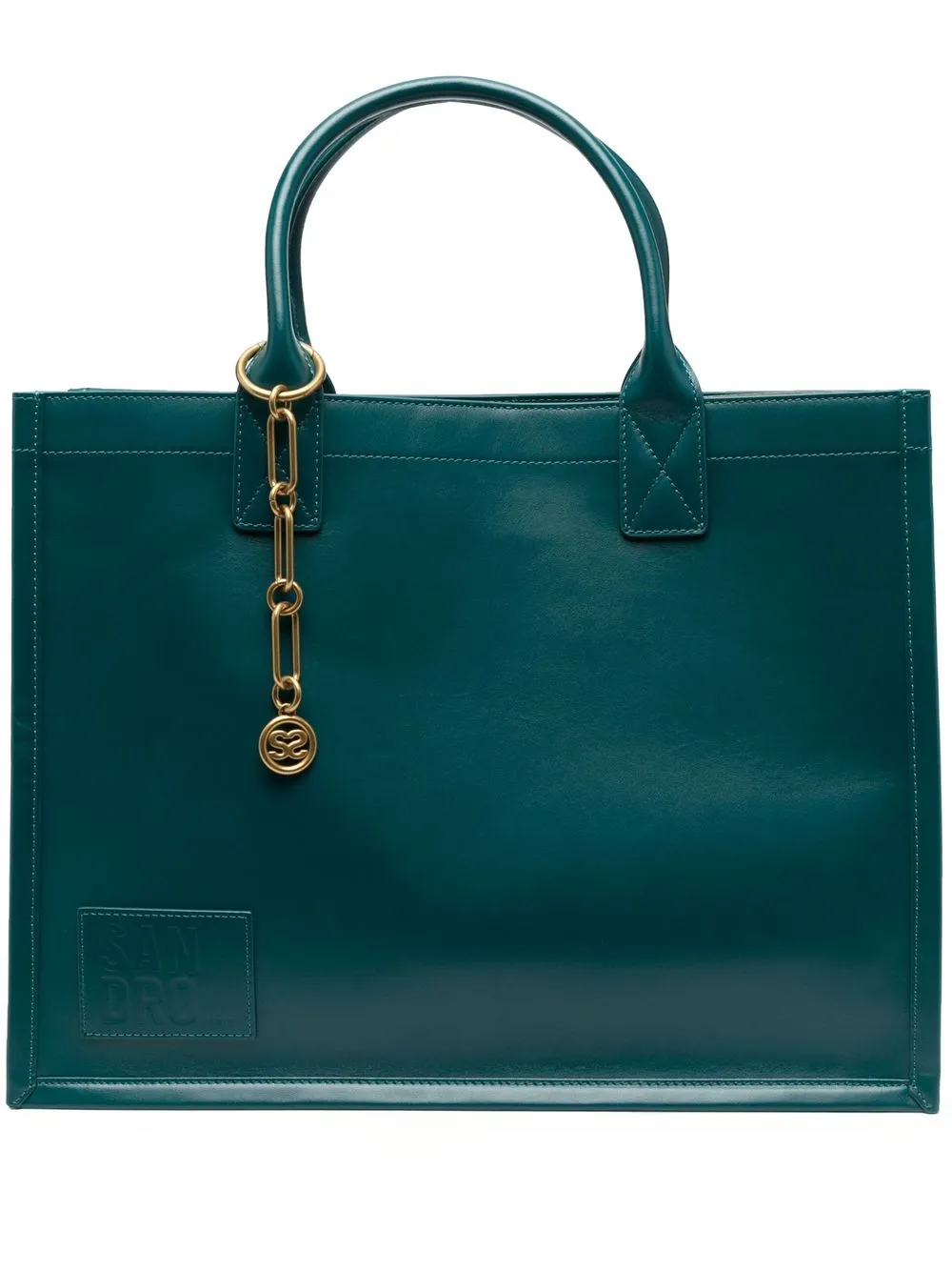 

SANDRO tote con logo en relieve - Verde