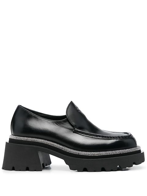 SANDRO contrasting-trim 60mm loafers