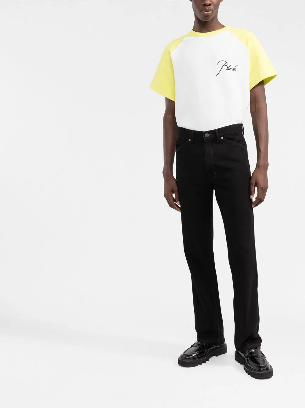 RHUDE T-shirt met geborduurd logo Wit