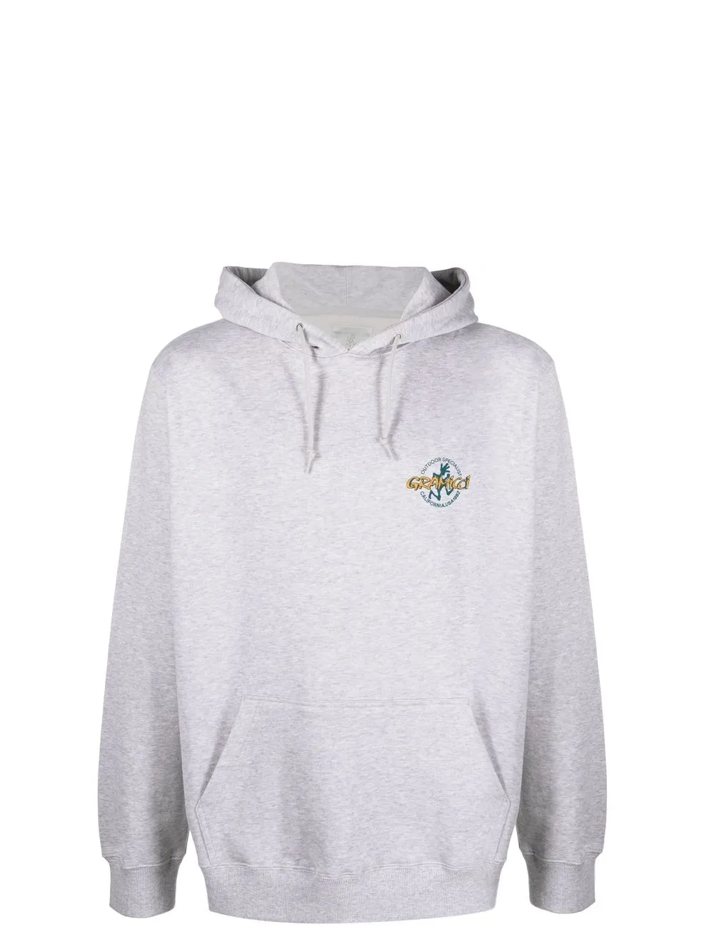 

Gramicci chest logo-print detail hoodie - Grey