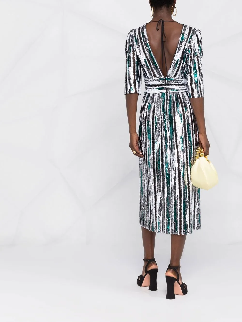 Sheer Panelling Sequin Dress
