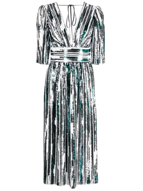 V:PM ATELIER sheer panelling sequin dress