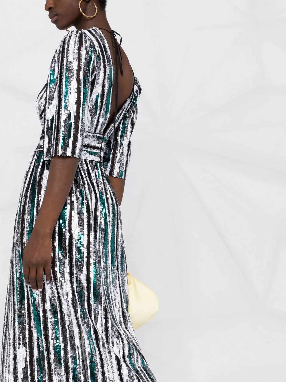 Sheer Panelling Sequin Dress