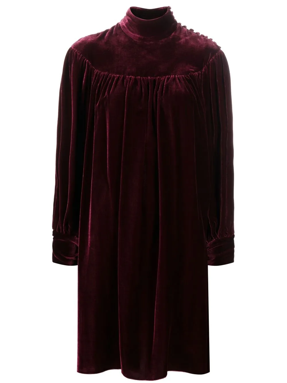 

V:PM ATELIER velvet long-sleeved doll-dress - Red