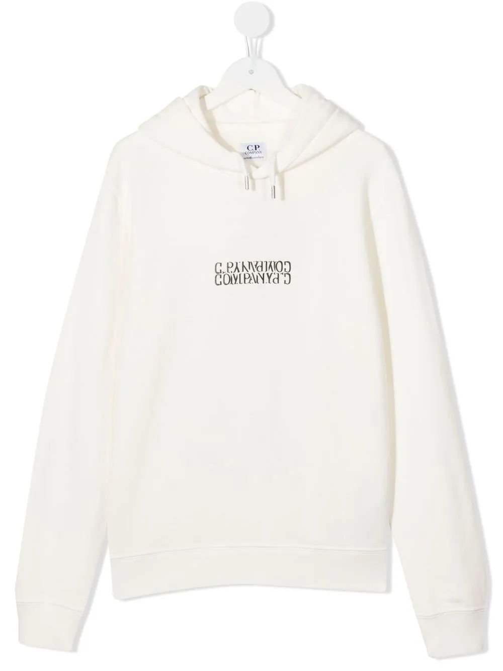 

C.P. Company Kids hoodie con logo estampado - Blanco