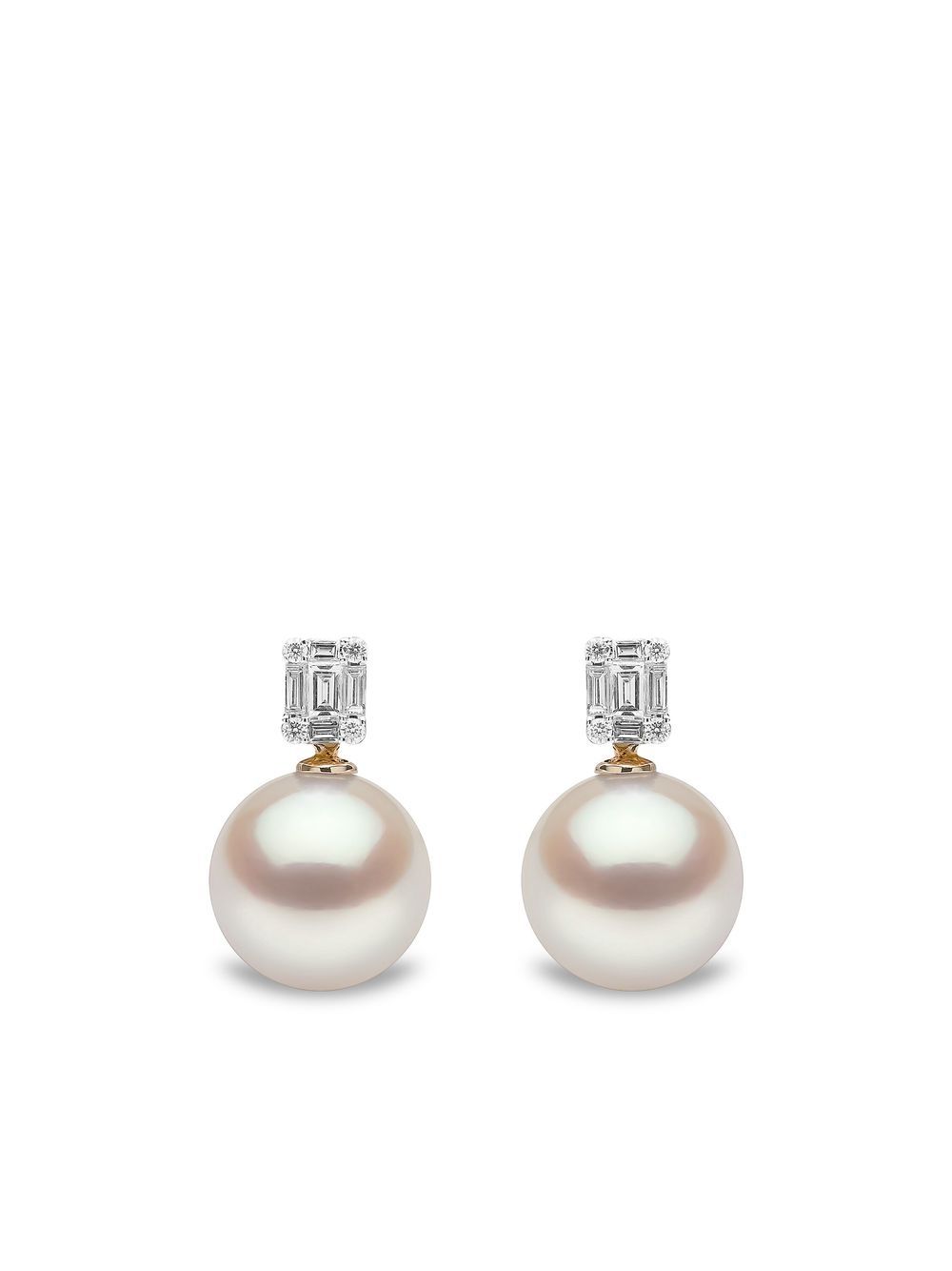 Yoko London 18kt yellow gold Starlight south sea pearl and diamond earrings