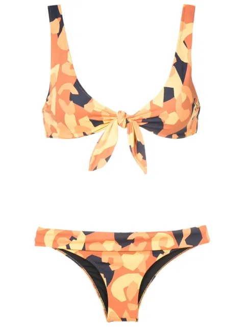 Brigitte Ray abstract print bikini