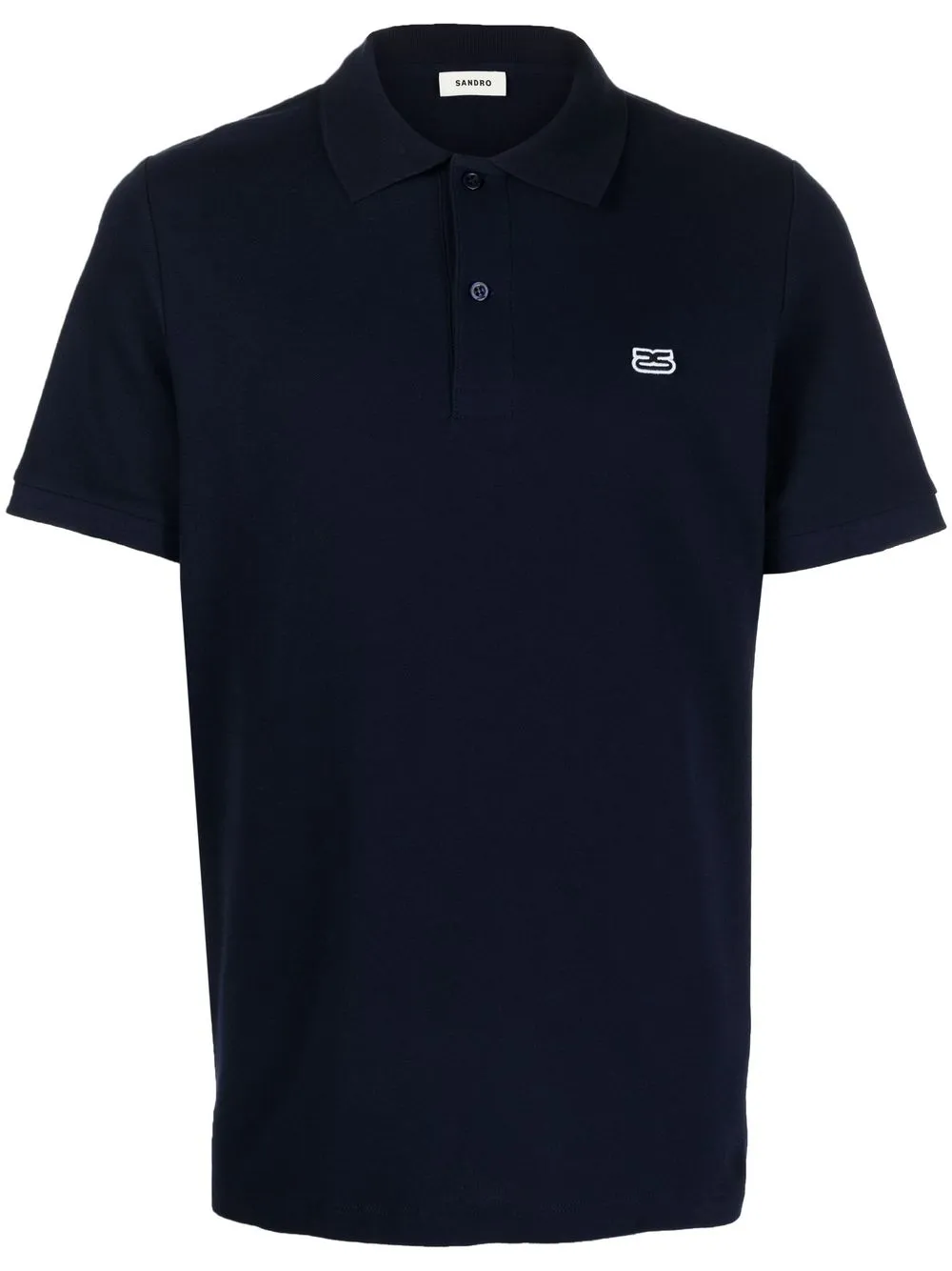 

SANDRO embroidered-logo polo shirt - Blue