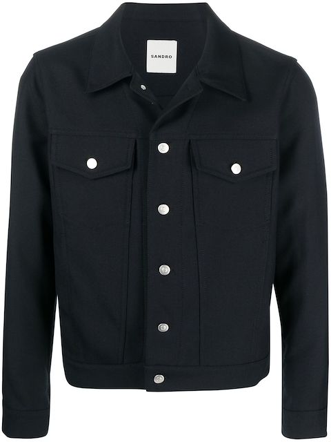 SANDRO button-down fastening denim jacket