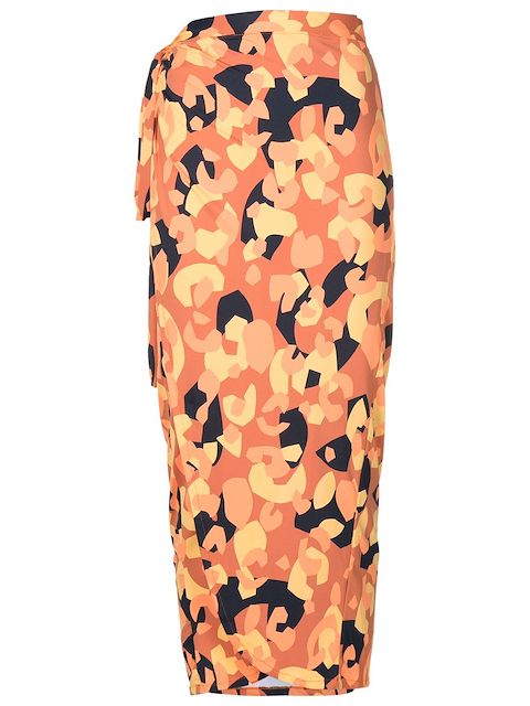 Brigitte abstract print beach skirt