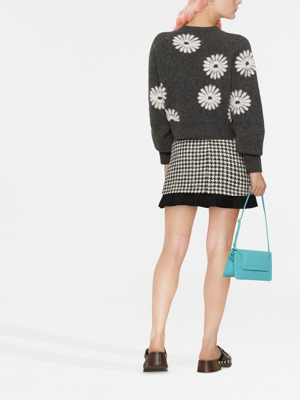 Sandro Houndstooth Pattern Mini Skirt Farfetch 0575