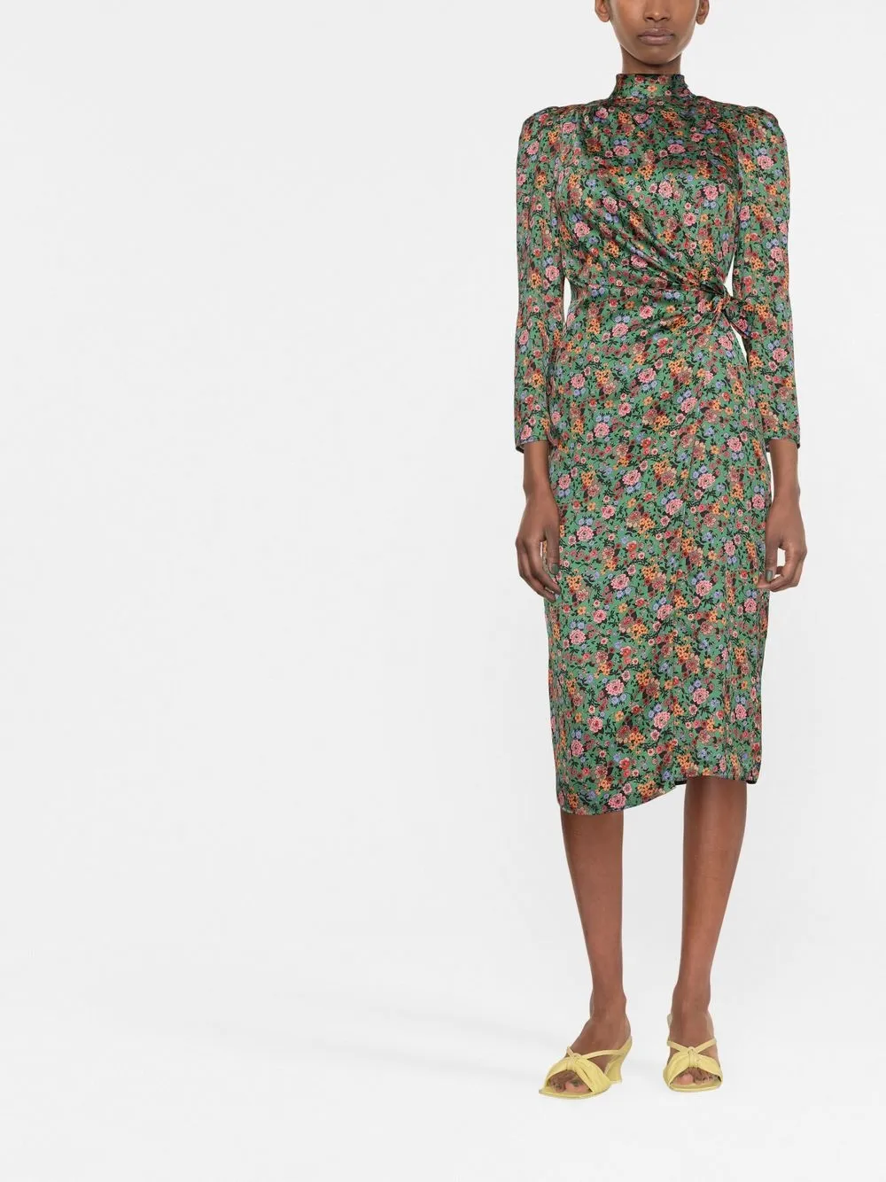 SANDRO floral-print long-sleeve Dress - Farfetch