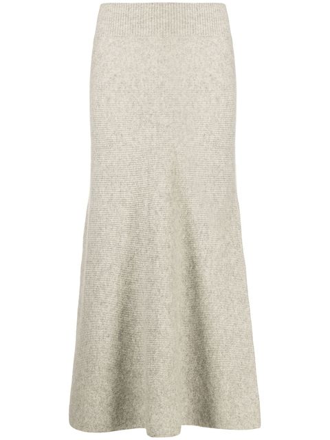 SANDRO Davia flared midi skirt