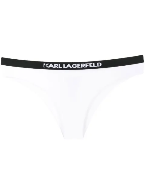 Karl Lagerfeld logo-waisted bikini brief