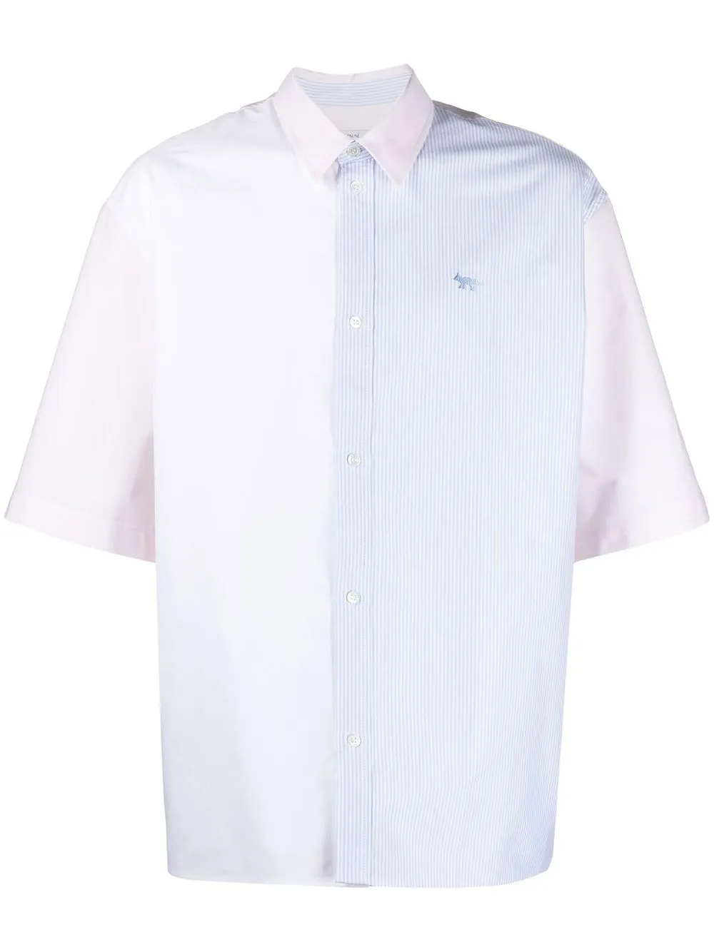 

Maison Kitsuné contrast-panel short-sleeved shirt - Pink