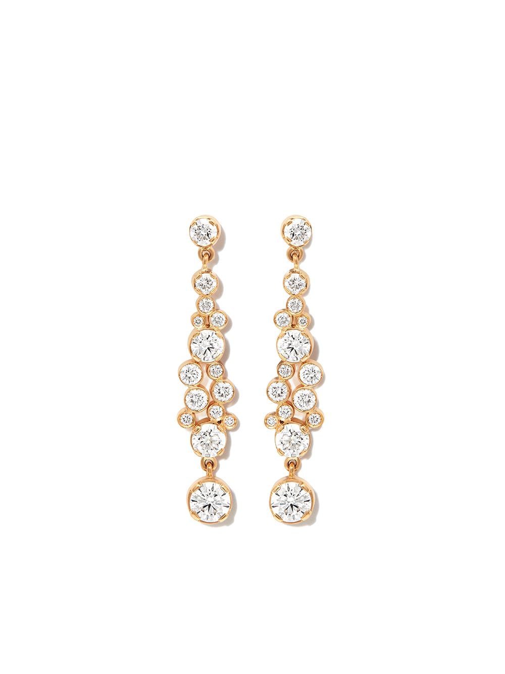 Sophie Bille Brahe 18kt Yellow Gold Splash Diamond Drop Earrings