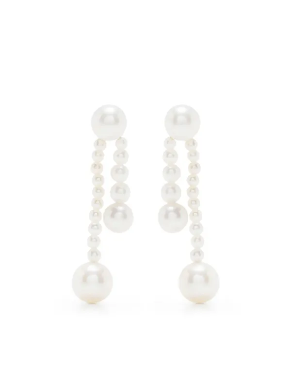 Sophie Bille Brahe Ruban De Perle パールピアス 14Kゴールド - Farfetch