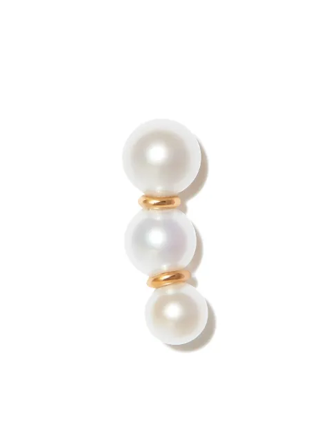 Sophie Bille Brahe 14kt yellow gold pearl stud earring