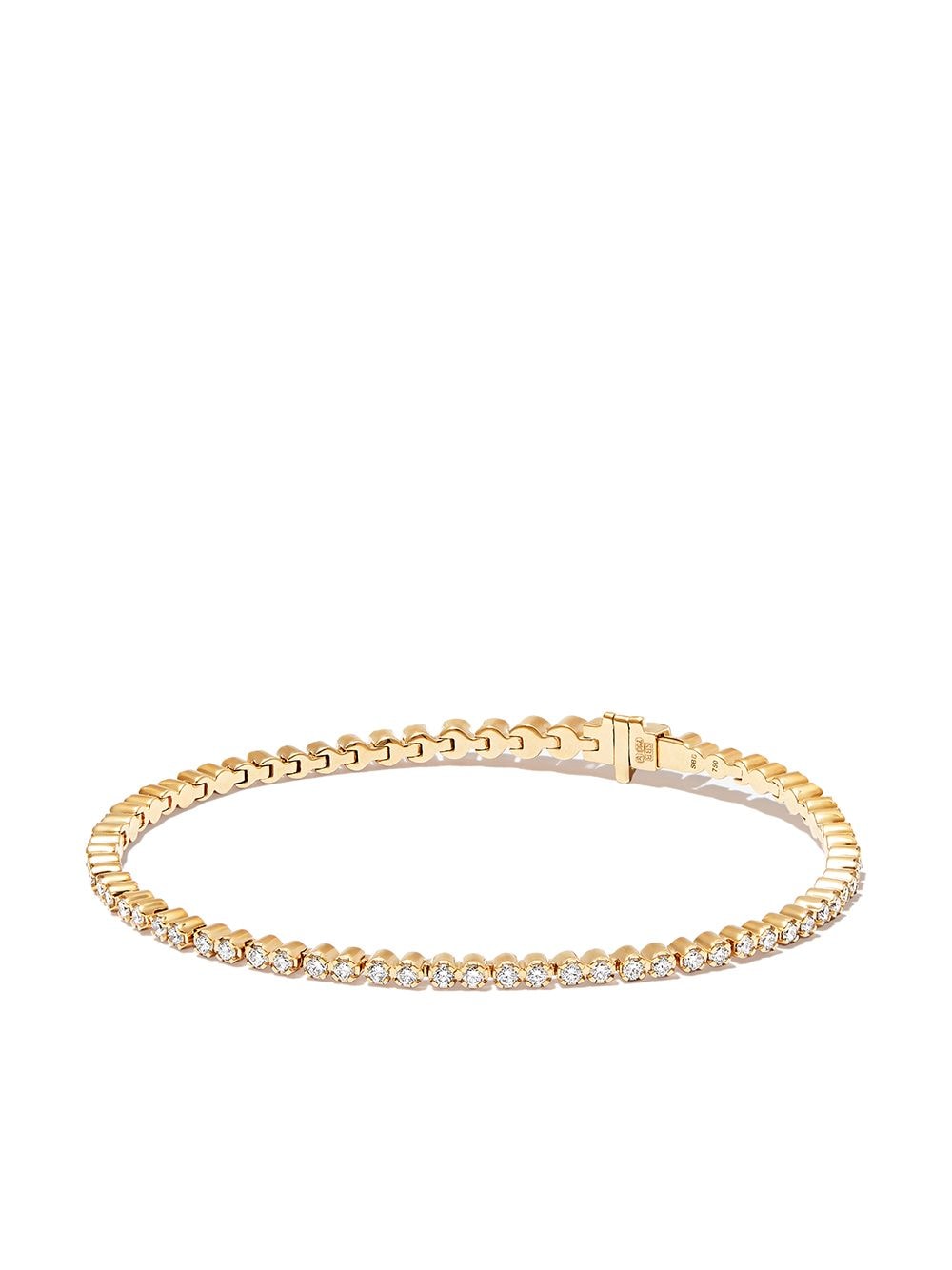 18kt yellow gold diamond tennis bracelet