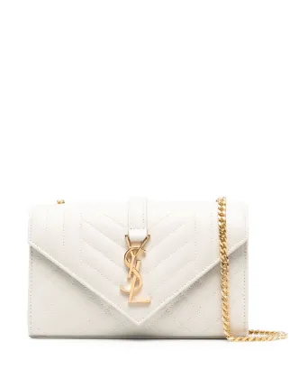 Saint Laurent Small Envelope Shoulder Bag Neutrals FARFETCH AU