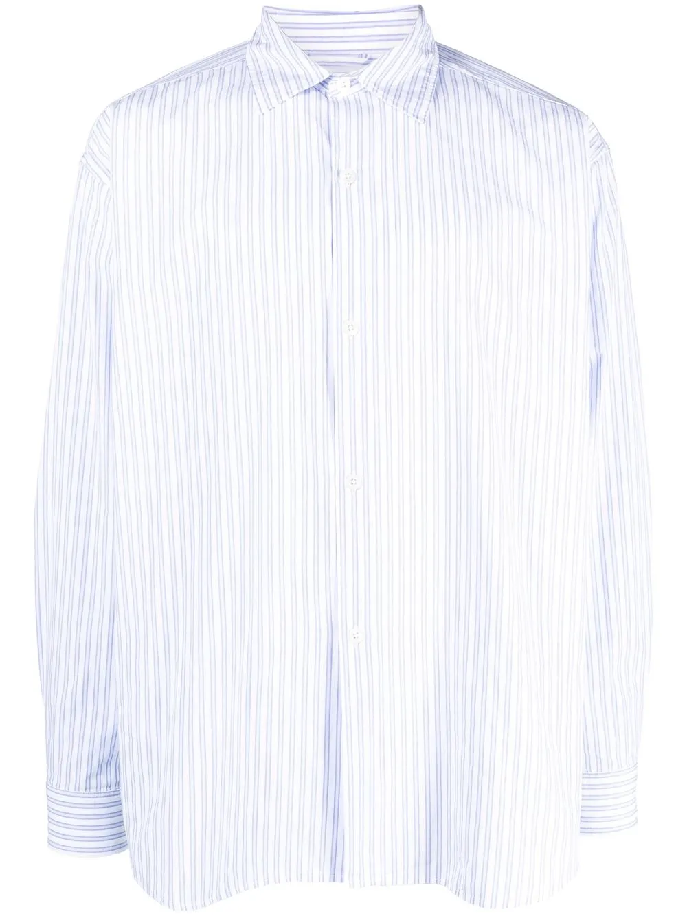 

mfpen Generous stripe-pattern shirt - White