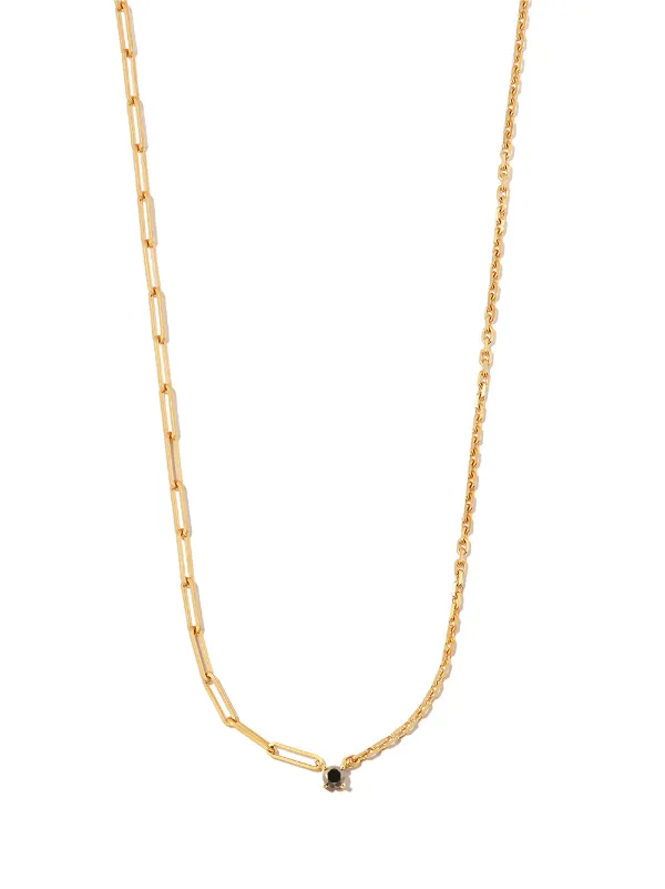 Yvonne Léon 18kt Yellow Gold Mixed Chain Diamond Necklace