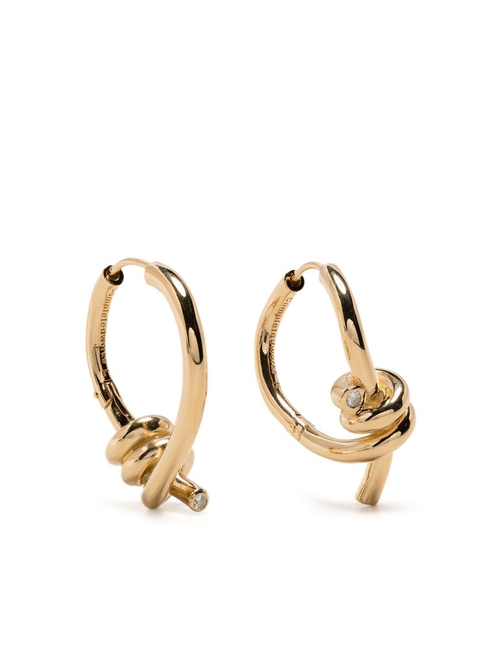 Completedworks knot-detail hoop earrings