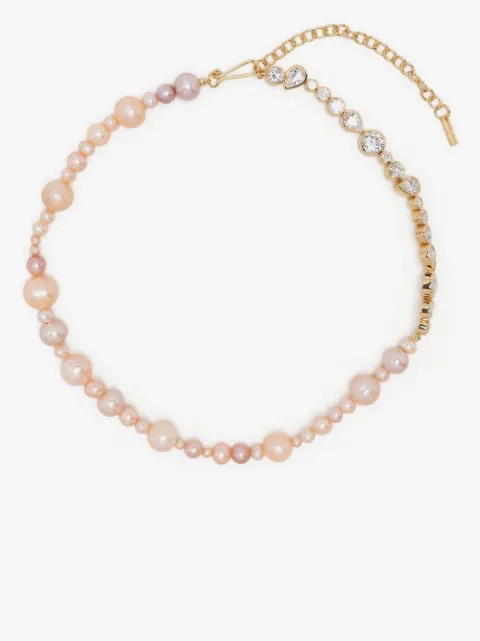 Completedworks collier en chaîne serti de perles et de zircone