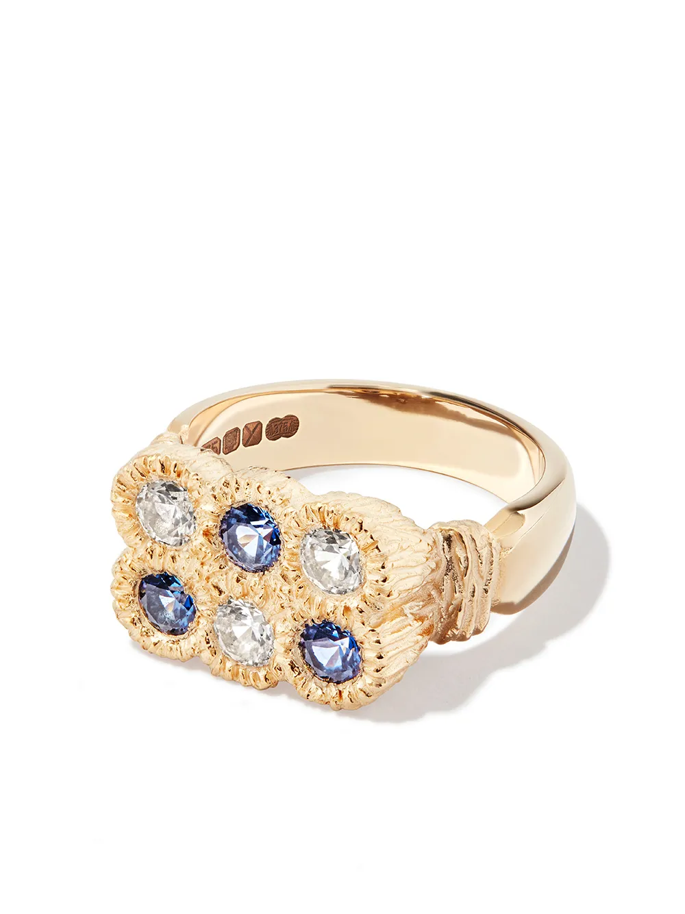 

Bleue Burnham 9kt yellow gold Flowers Grow Together sapphire ring