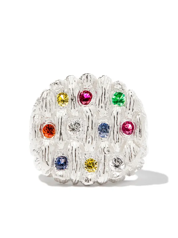 bleue burnham サファイア　リング Bleue Burnham サファイア リング | シルバートーン | FARFETCH JP