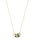 Adina Reyter 14kt yellow gold emerald and diamond rager necklace