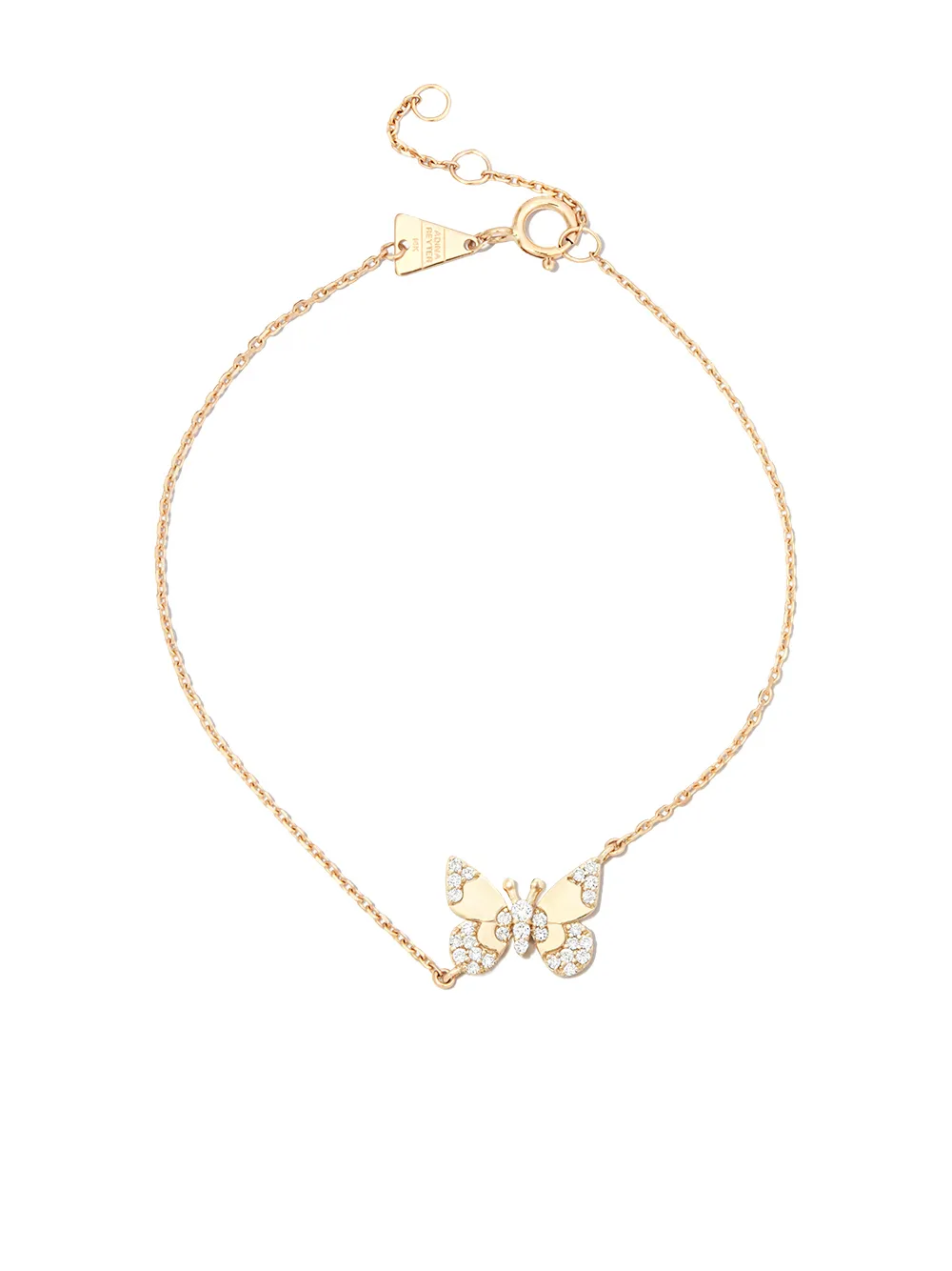 

Adina Reyter pulsera con motivo de mariposa en oro amarillo de 14kt con diamantes - Dorado