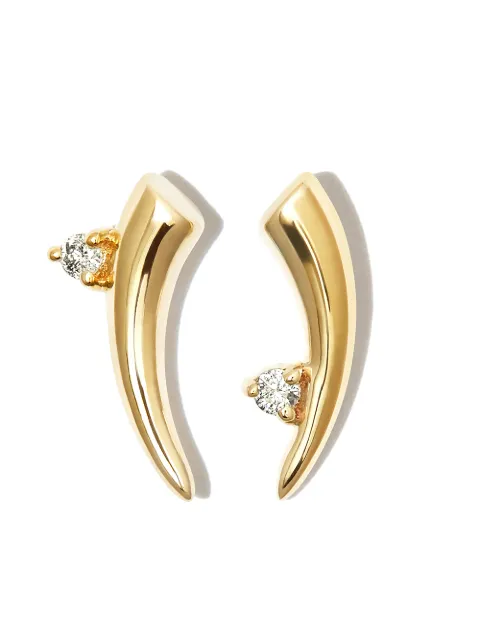 Adina Reyter aretes en oro amarillo de 14kt con diamantes