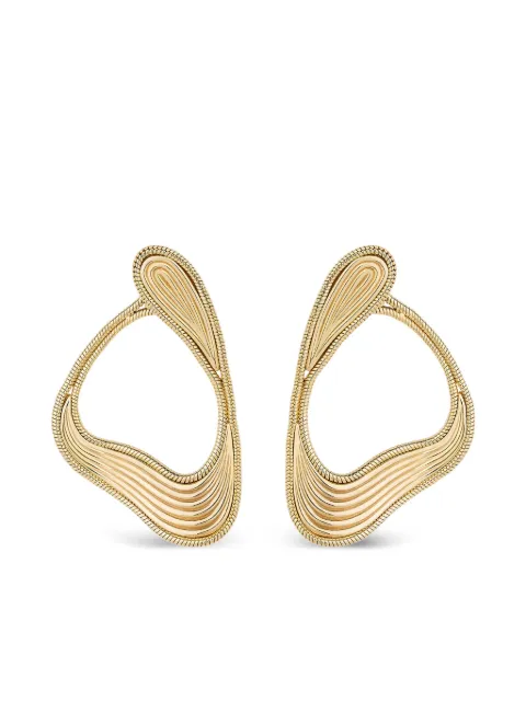 Fernando Jorge 18K yellow gold Stream Lines loop earrings