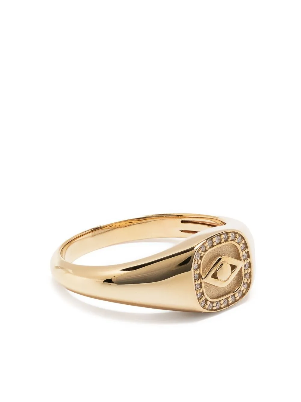 

Sydney Evan 14kt yellow gold Evil Eye diamond singet ring